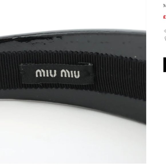 BRAND NEW MIUMIU HEADBAND, SUPER CUTE, STILL IN PACKAGING BLACK - Picture 7 of 8